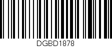 Código de barras (EAN, GTIN, SKU, ISBN): 'DGBD1878'