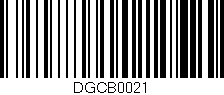 Código de barras (EAN, GTIN, SKU, ISBN): 'DGCB0021'