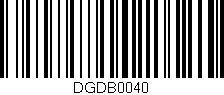 Código de barras (EAN, GTIN, SKU, ISBN): 'DGDB0040'