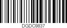 Código de barras (EAN, GTIN, SKU, ISBN): 'DGDC9837'