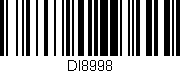 Código de barras (EAN, GTIN, SKU, ISBN): 'DI8998'