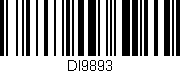 Código de barras (EAN, GTIN, SKU, ISBN): 'DI9893'