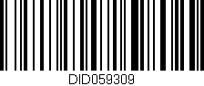 Código de barras (EAN, GTIN, SKU, ISBN): 'DID059309'