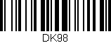 Código de barras (EAN, GTIN, SKU, ISBN): 'DK98'