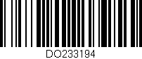 Código de barras (EAN, GTIN, SKU, ISBN): 'DO233194'