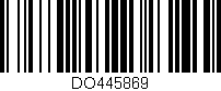 Código de barras (EAN, GTIN, SKU, ISBN): 'DO445869'
