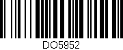 Código de barras (EAN, GTIN, SKU, ISBN): 'DO5952'