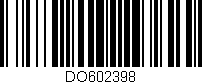Código de barras (EAN, GTIN, SKU, ISBN): 'DO602398'