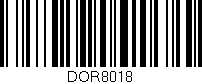 Código de barras (EAN, GTIN, SKU, ISBN): 'DOR8018'