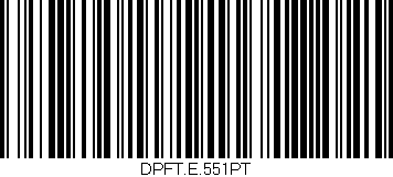 Código de barras (EAN, GTIN, SKU, ISBN): 'DPFT.E.551PT'