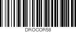 Código de barras (EAN, GTIN, SKU, ISBN): 'DROCOR58'