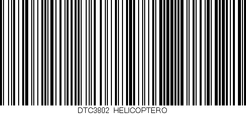 Código de barras (EAN, GTIN, SKU, ISBN): 'DTC3802/HELICOPTERO'