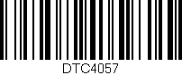 Código de barras (EAN, GTIN, SKU, ISBN): 'DTC4057'