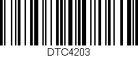 Código de barras (EAN, GTIN, SKU, ISBN): 'DTC4203'