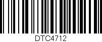 Código de barras (EAN, GTIN, SKU, ISBN): 'DTC4712'