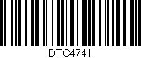 Código de barras (EAN, GTIN, SKU, ISBN): 'DTC4741'
