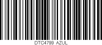 Código de barras (EAN, GTIN, SKU, ISBN): 'DTC4799/AZUL'