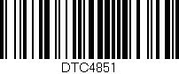 Código de barras (EAN, GTIN, SKU, ISBN): 'DTC4851'