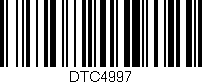 Código de barras (EAN, GTIN, SKU, ISBN): 'DTC4997'