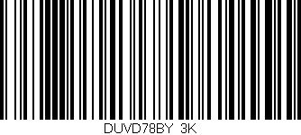 Código de barras (EAN, GTIN, SKU, ISBN): 'DUVD78BY/3K'