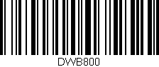 Código de barras (EAN, GTIN, SKU, ISBN): 'DWB800'