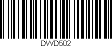 Código de barras (EAN, GTIN, SKU, ISBN): 'DWD502'