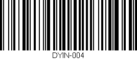 Código de barras (EAN, GTIN, SKU, ISBN): 'DYIN-004'