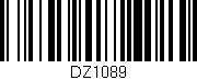 Código de barras (EAN, GTIN, SKU, ISBN): 'DZ1089'