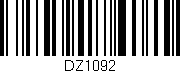 Código de barras (EAN, GTIN, SKU, ISBN): 'DZ1092'