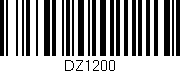 Código de barras (EAN, GTIN, SKU, ISBN): 'DZ1200'