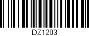 Código de barras (EAN, GTIN, SKU, ISBN): 'DZ1203'