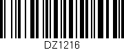 Código de barras (EAN, GTIN, SKU, ISBN): 'DZ1216'