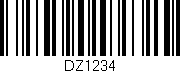 Código de barras (EAN, GTIN, SKU, ISBN): 'DZ1234'