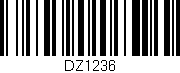 Código de barras (EAN, GTIN, SKU, ISBN): 'DZ1236'