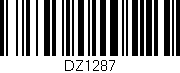 Código de barras (EAN, GTIN, SKU, ISBN): 'DZ1287'