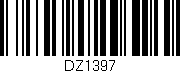 Código de barras (EAN, GTIN, SKU, ISBN): 'DZ1397'