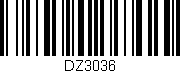 Código de barras (EAN, GTIN, SKU, ISBN): 'DZ3036'