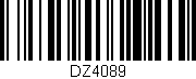 Código de barras (EAN, GTIN, SKU, ISBN): 'DZ4089'