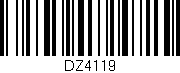 Código de barras (EAN, GTIN, SKU, ISBN): 'DZ4119'