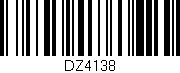 Código de barras (EAN, GTIN, SKU, ISBN): 'DZ4138'