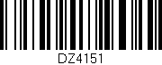 Código de barras (EAN, GTIN, SKU, ISBN): 'DZ4151'