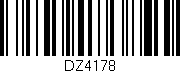 Código de barras (EAN, GTIN, SKU, ISBN): 'DZ4178'