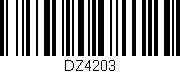 Código de barras (EAN, GTIN, SKU, ISBN): 'DZ4203'
