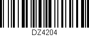 Código de barras (EAN, GTIN, SKU, ISBN): 'DZ4204'