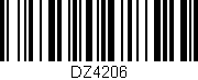 Código de barras (EAN, GTIN, SKU, ISBN): 'DZ4206'