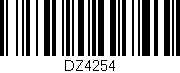 Código de barras (EAN, GTIN, SKU, ISBN): 'DZ4254'