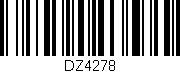 Código de barras (EAN, GTIN, SKU, ISBN): 'DZ4278'