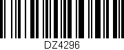 Código de barras (EAN, GTIN, SKU, ISBN): 'DZ4296'