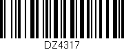 Código de barras (EAN, GTIN, SKU, ISBN): 'DZ4317'