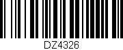 Código de barras (EAN, GTIN, SKU, ISBN): 'DZ4326'